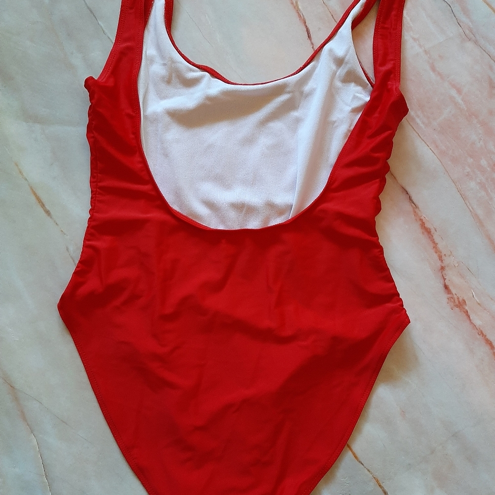 🆕️ Red "Squad" One Piece Swimsuit - Picture 4 of 5